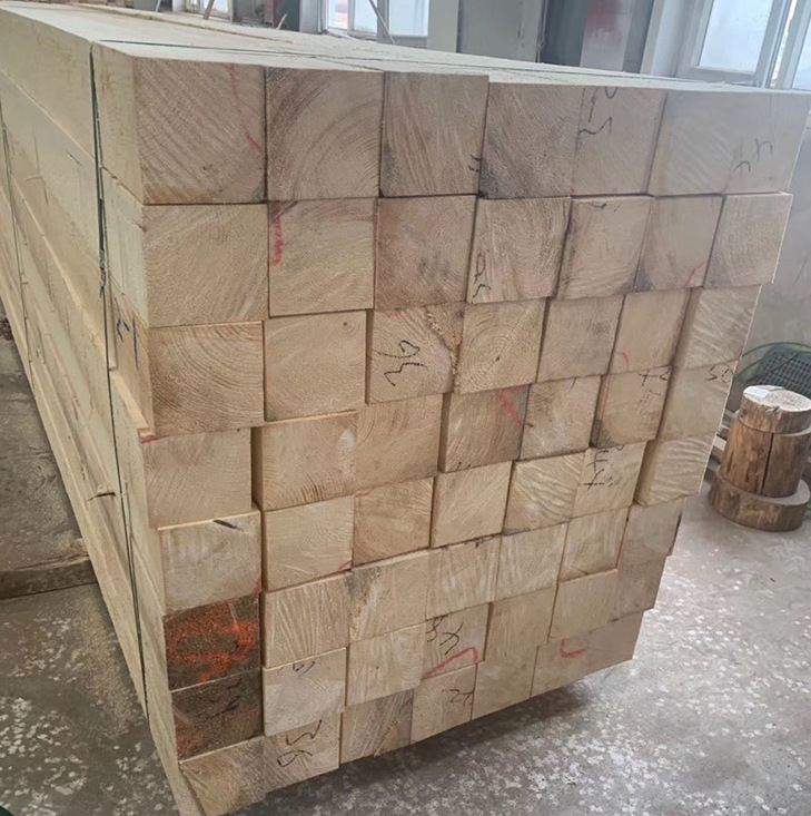 Construcción de especificaciones completas de madera cuadrada fábrica de madera de almohadilla de carbón para ferrocarril de carbón