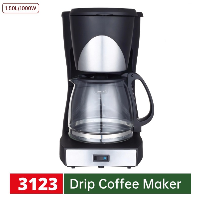 1500ml transfronterizo cafetera americana pequeños electrodomésticos cafetera de goteo automática hervidora de té a vapor