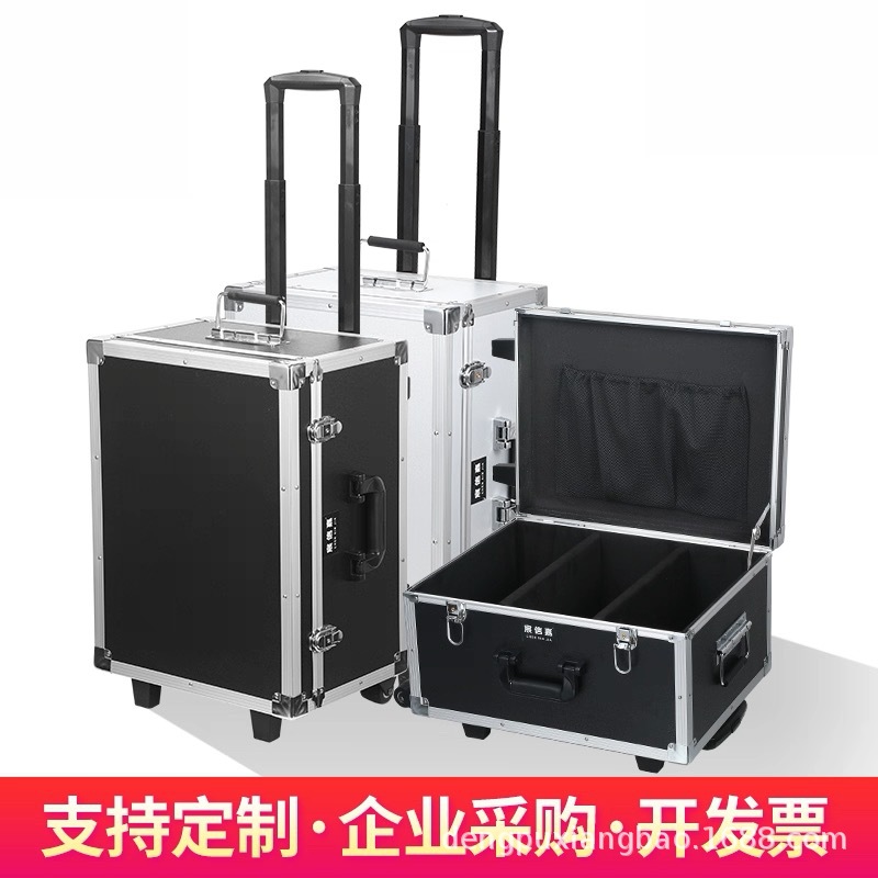 Caja de Aviación con Ruedas de Aleación de Aluminio, con Freno, Impermeable, para Instrumentos