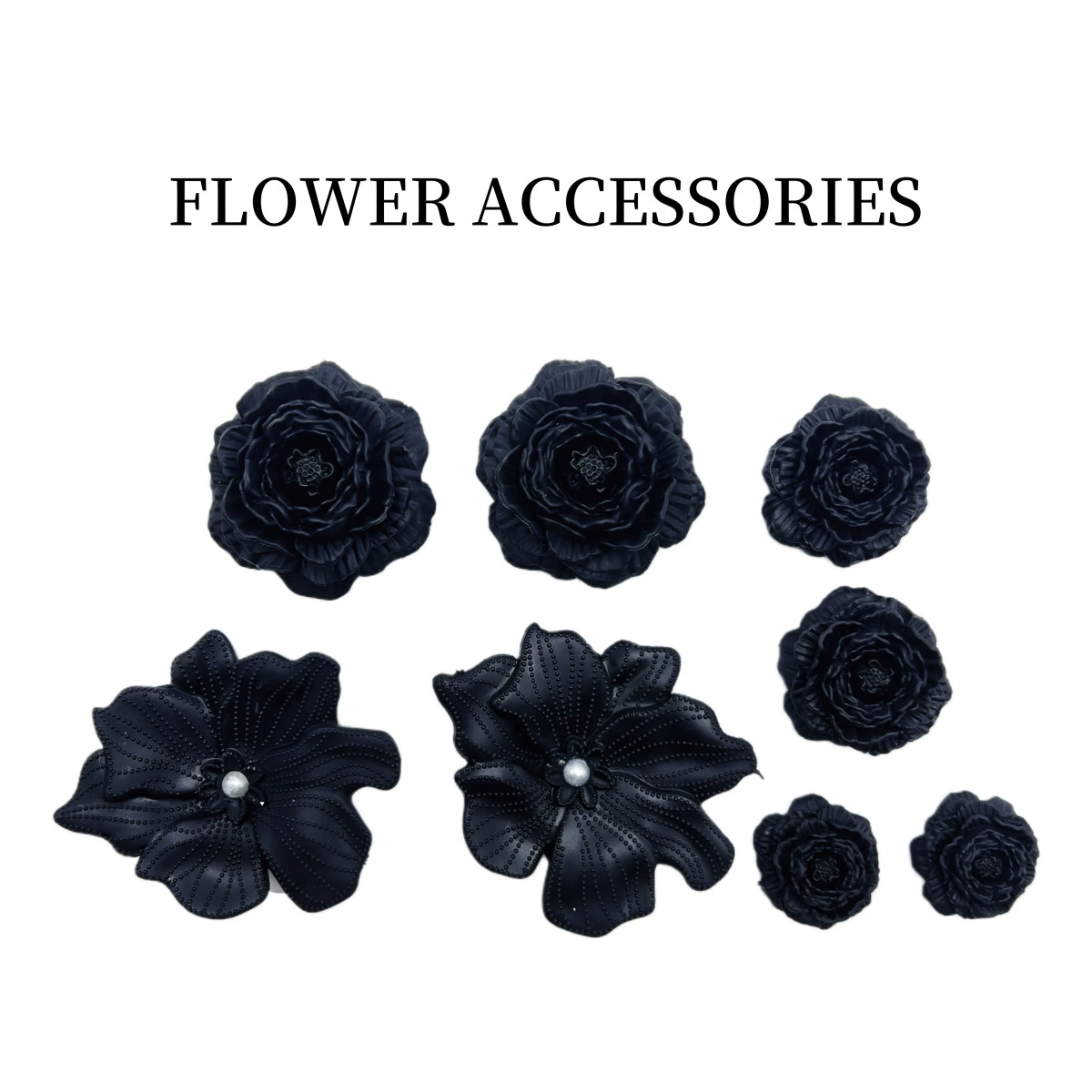 Shoes, three dimensional beads from pearl, accessories, decorations, removable accessory, flowered
