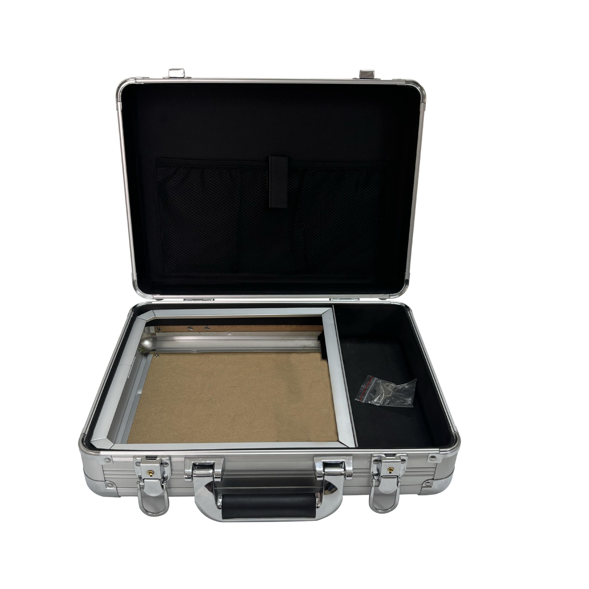 Caja de instrumentos de belleza, maleta de aleación de aluminio, caja de herramientas de material grueso, forro de esponja, amortiguación y compresión