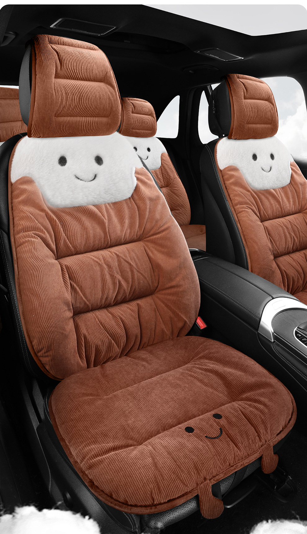 Car Seat Cushion Winter Warm Universal Seat Pad for Driver's Seat, Single Piece down Cushion for Rear Seat, Light Luxury High-End Feel