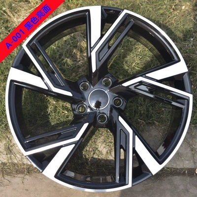 Compatible with 17/18/19/ 20inch Audi Dragon Scale Blade Wheels A4L A6L A7 A5 A3 Magotan modification (Hub) - 16x7j-a-001-black-glossy-rs6-model