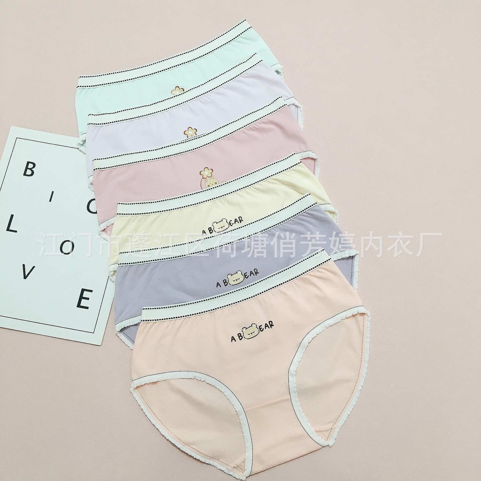 Dibujos animados linda leche japonesa linda linda chica bragas algodón transpirable cintura media cadera estudiantes calzoncillos al por mayor