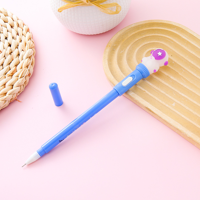 Bolígrafo giratorio con luz Bolígrafo de neutro de astronauta Bolígrafo de agua luminosa de descompresión de estudiantes creativos Bolígrafo de firma de oficina al por mayor