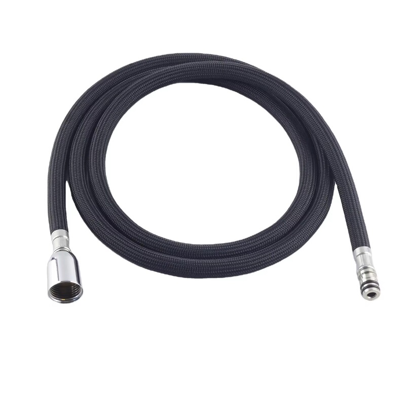 Black Nylon Braided Flexible Hose for Pull Out Kitchen Faucet