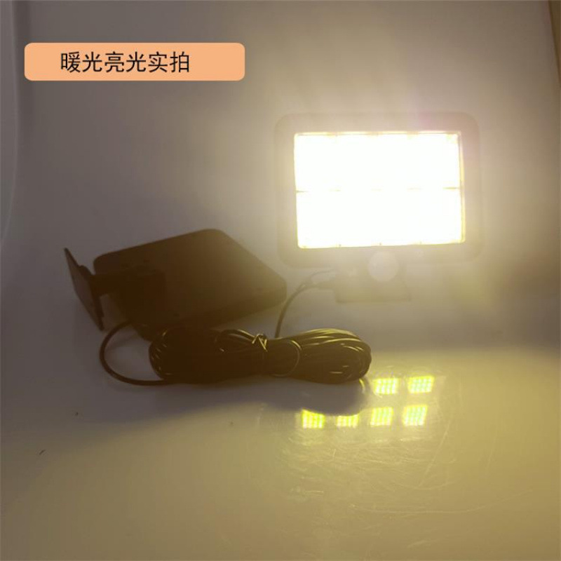 Luces solares, luces de inducción del cuerpo humano a prueba de agua, pasillos de balcón, luz de jardín rural, luz de jardín, exterior dividida