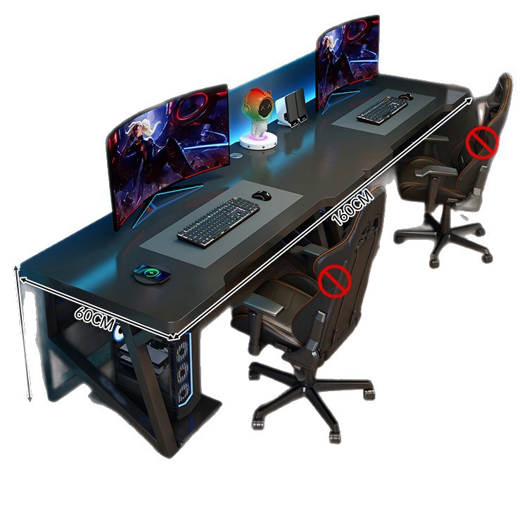 Mesa de computadora de doble mesa de escritorio pareja lado a lado mesa de escritorio simple tabla larga mesa de dormitorio mesa de deportes electrónicos mesa de trabajo