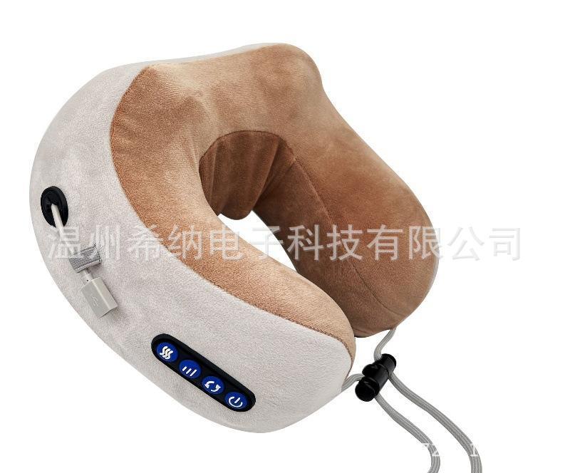 家庭用マッサージu型枕記憶綿ポータブル車載旅行電動頚部頚椎マッサージ器u型マッサージ枕|undefined