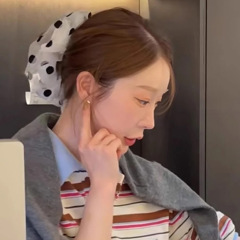 韓国の高級感の二重の薄い紗の波は大腸の髪の輪の女性の2025の新型の気質の髪の毛の団子の頭を刺して髪を飾ります。