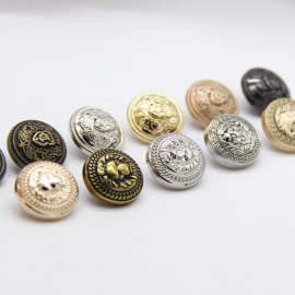 D字小香风金属扣子大衣外套古银青铜钮扣狮子头英伦西装仿古纽扣
