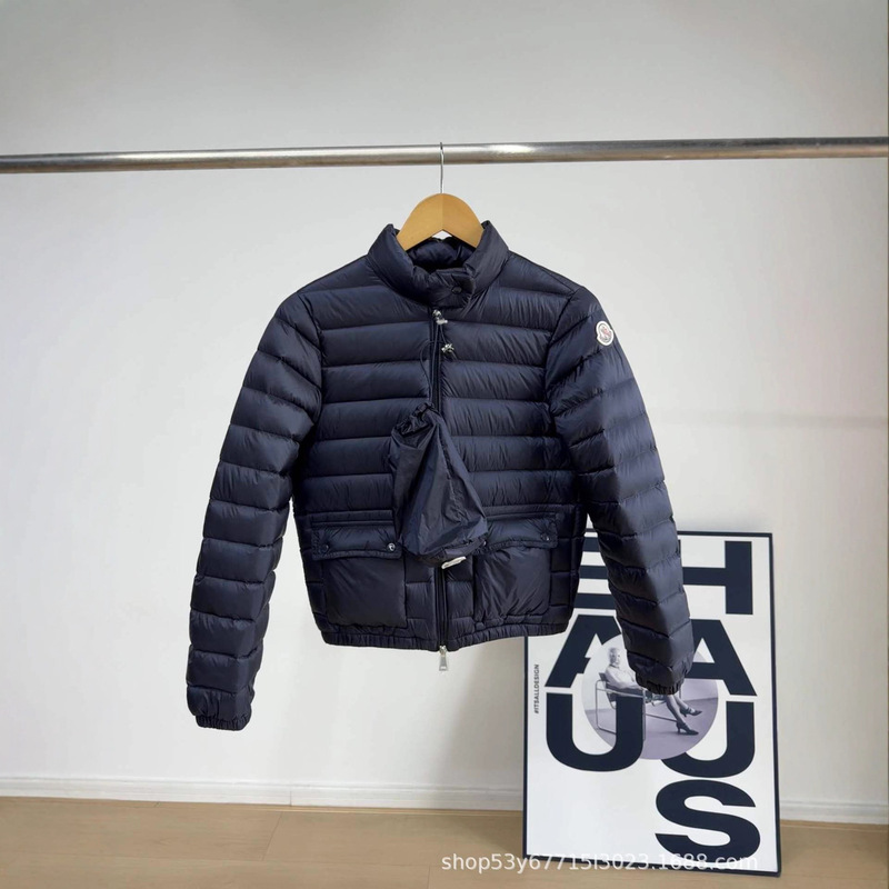 High Version m Brand New 25 Autumn and Winter Lans Women's Lightweight Stand-Up Collar Hooded down Jacket Versatile and Slim Fit