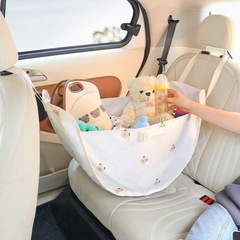 Ins Car Interior Storage Bag, Bear Print Car Organizer, Rear Seat Back Hanging Storage Bag