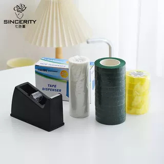 Siete colores cordier base floral cinta adhesiva verde cinta adhesiva sin rastro papel verde flores hechas a mano DIY material de decoración coche de boda