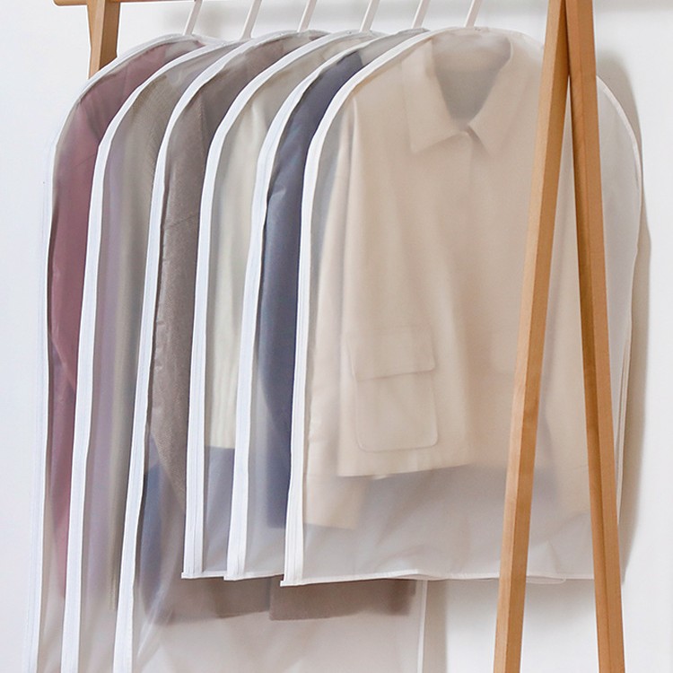 Cubierta de polvo de ropa Hogar Traje de EVA translúcido Cubierta de polvo Armario Bolsa de almacenamiento de ropa tridimensional colgante