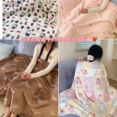外国貿易新商品四季型ins風アニメ両面牛乳絨毯エアコン毛布子供の昼寝毛布