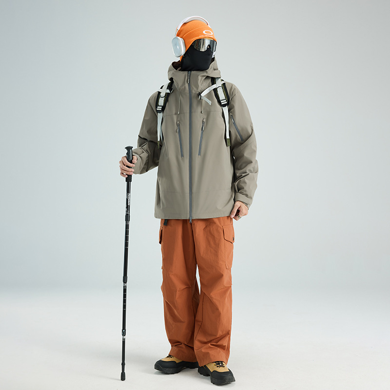 骆陀同款铠甲冲锋衣男女三合一冲锋衣高效防水锁温防风登山服外套|undefined
