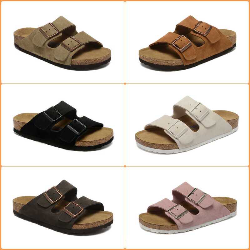 [Drunk high quality-Full cowhide] Birkenth shoes Arizona slippers leather cork sandals men and women Birkenth shoes summer