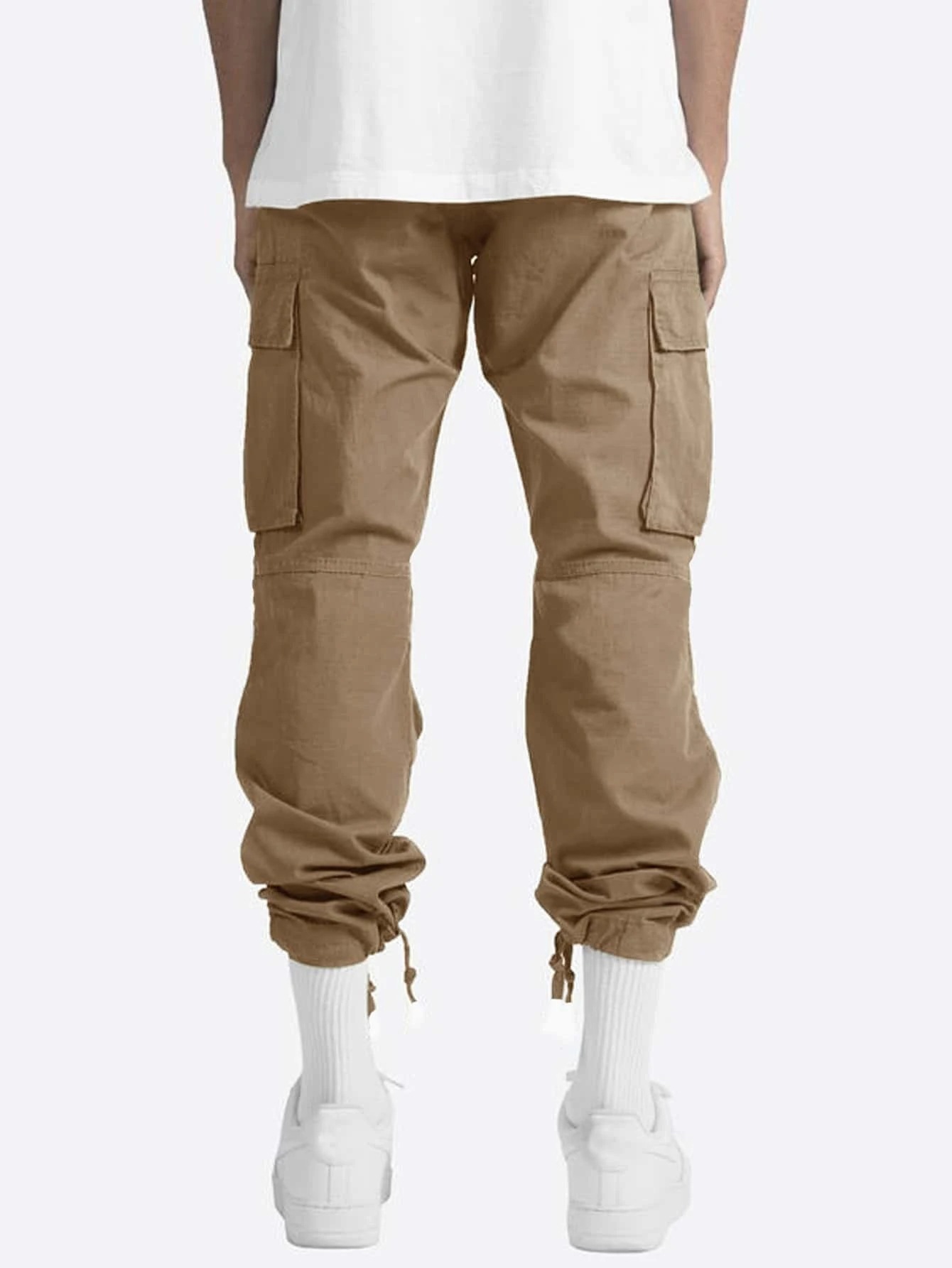 Pantalons décontractés pour hommes, nouveaux vêtements de travail d'été pour hommes avec cordon de serrage, pantalons décontractés multi-poches_voghion.com