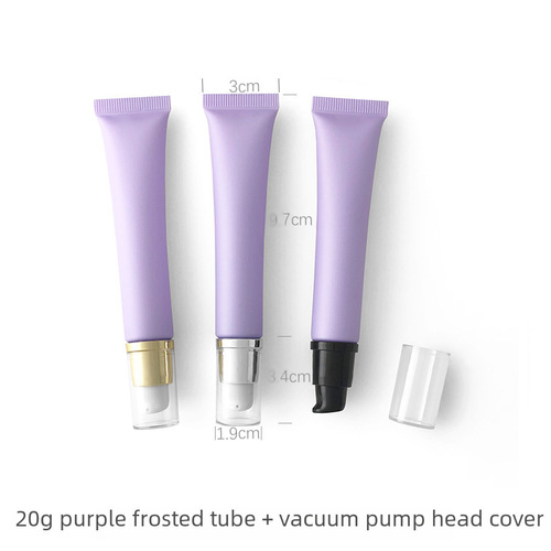 Bulk 20ml Purple Polished Soft Tube Zinc Alloy Massage Head Packaging for Eye Cream Essence