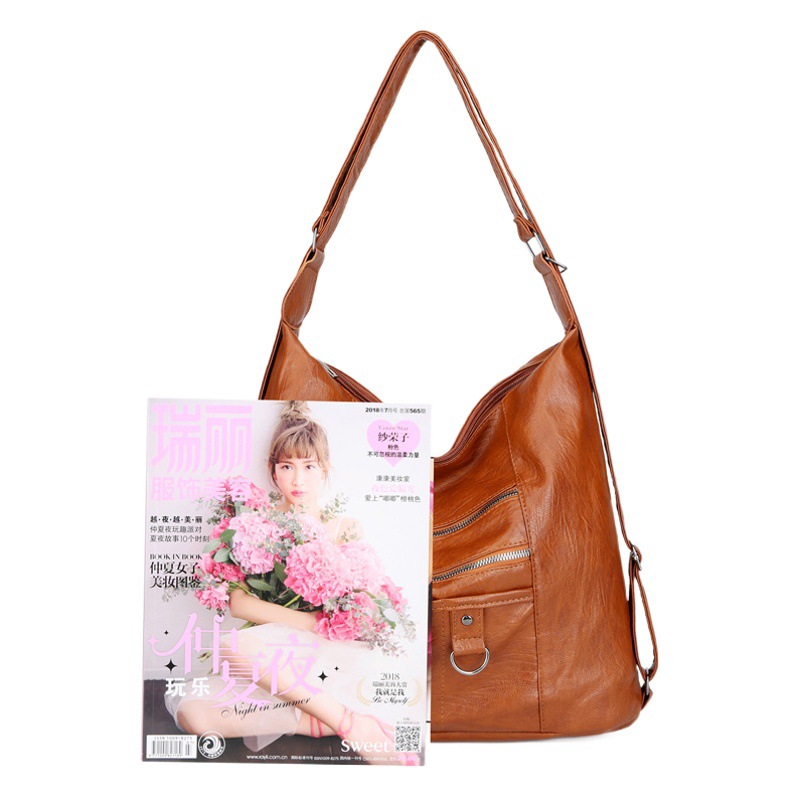 Transfronterizo nuevo bolso de las mujeres de la PU de la moda europea y americana mochila retro de las mujeres simple casual multi-funcional de las mujeres