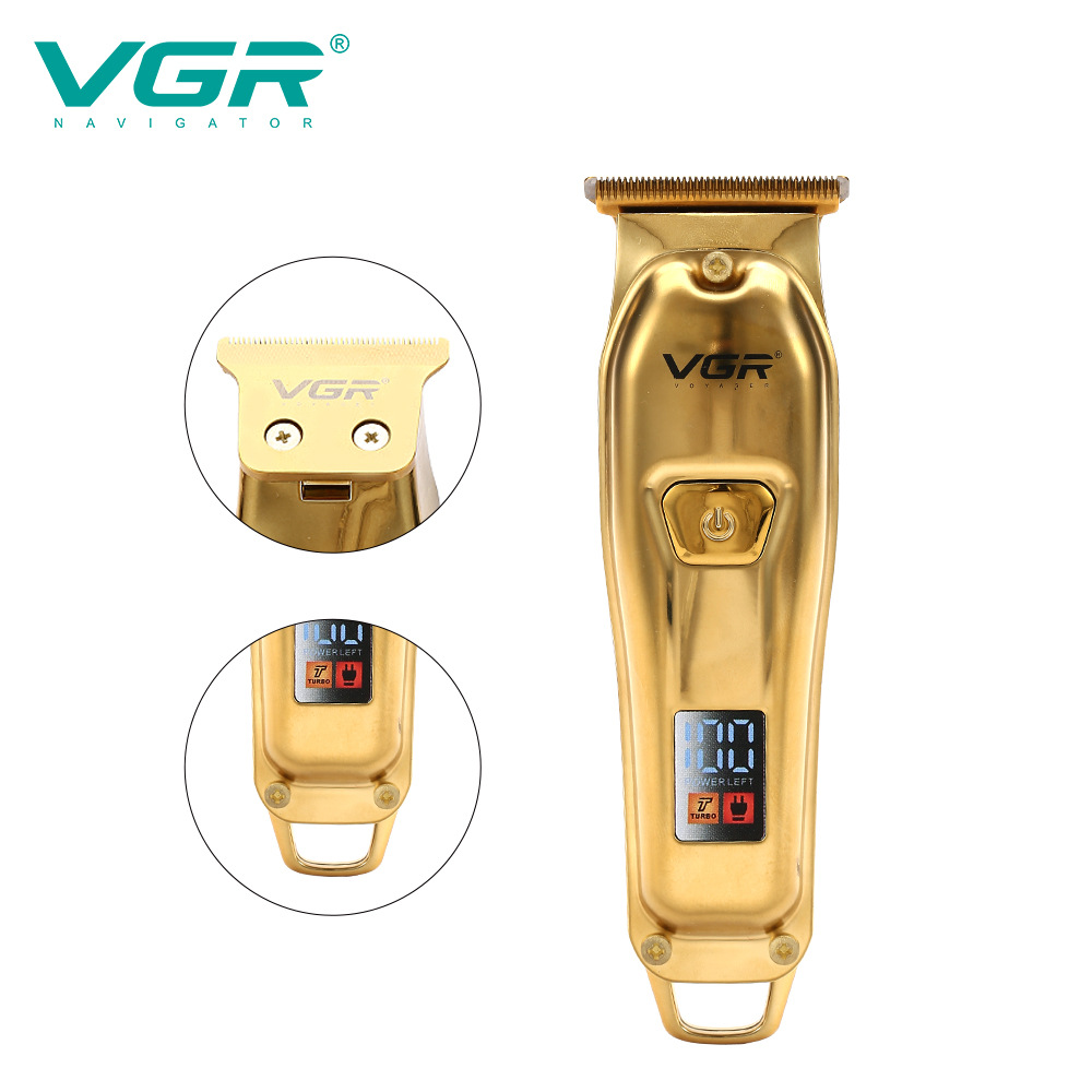 VGR Hair Styler New Cordless Compact Portable Carving Razor Retro Oil Hair Cutter Charging Blade Cross-border V-965