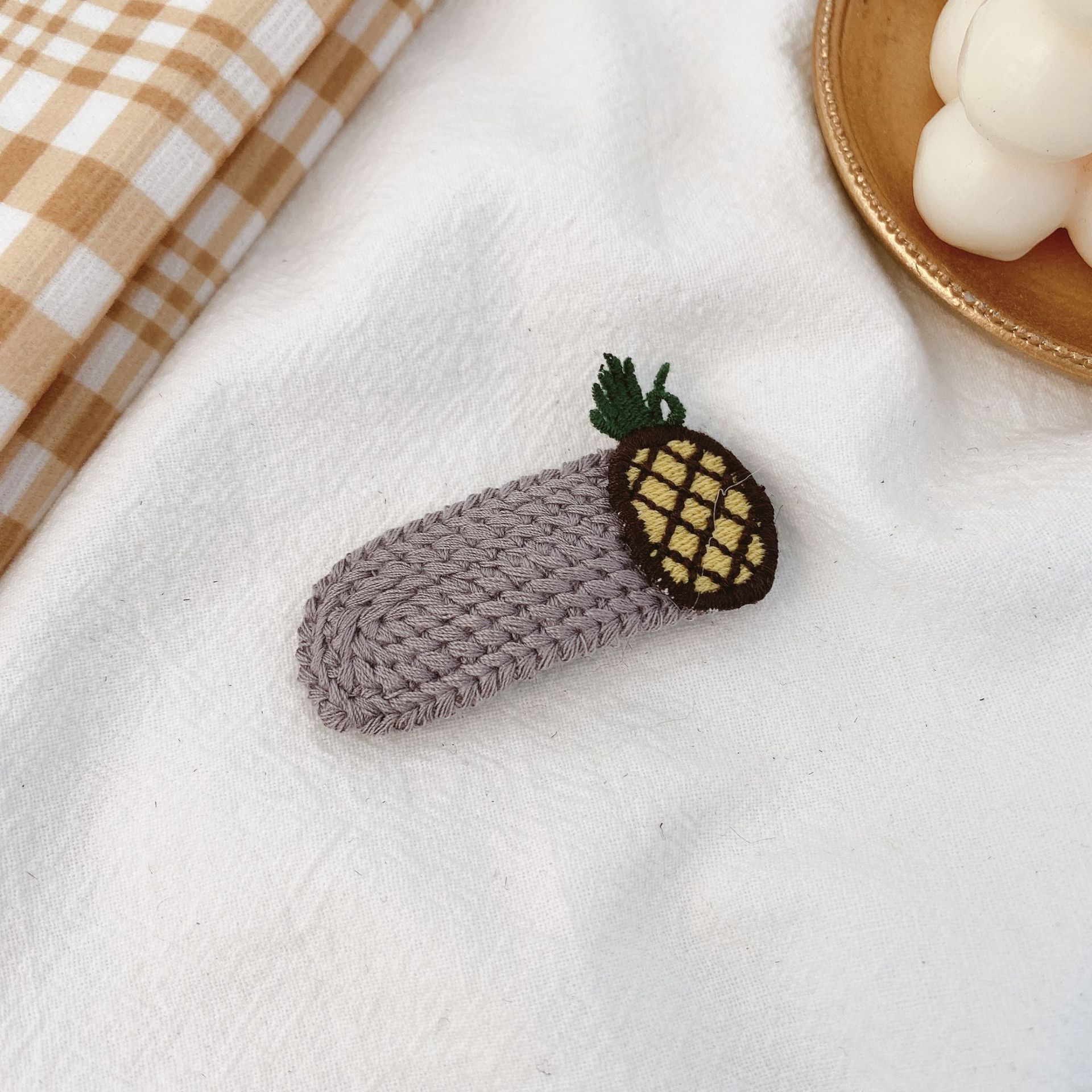 Horquilla peluda de las mujeres sombreros de estilo coreano lindo tejido de horquilla de pato amarillo flequillos clip pequeño lado otoño e invierno accesorios para el cabello mujeres