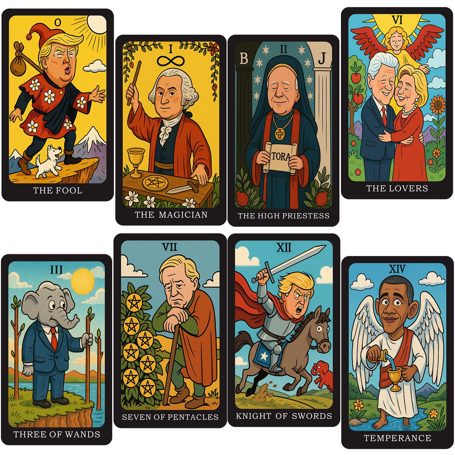 Carte da gioco tarot creative illustrate versione inglese_voghion.com