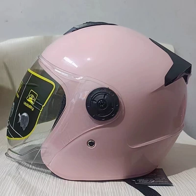 Warm New Half Helmet Four — Motorcycle Safety Supplies - light-pink-new-thick-four-seasons