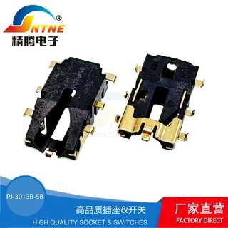3.5沉板高品质音频插座3.5mm斜口耳机母座PJ-3013B-5B1003反沉1.4