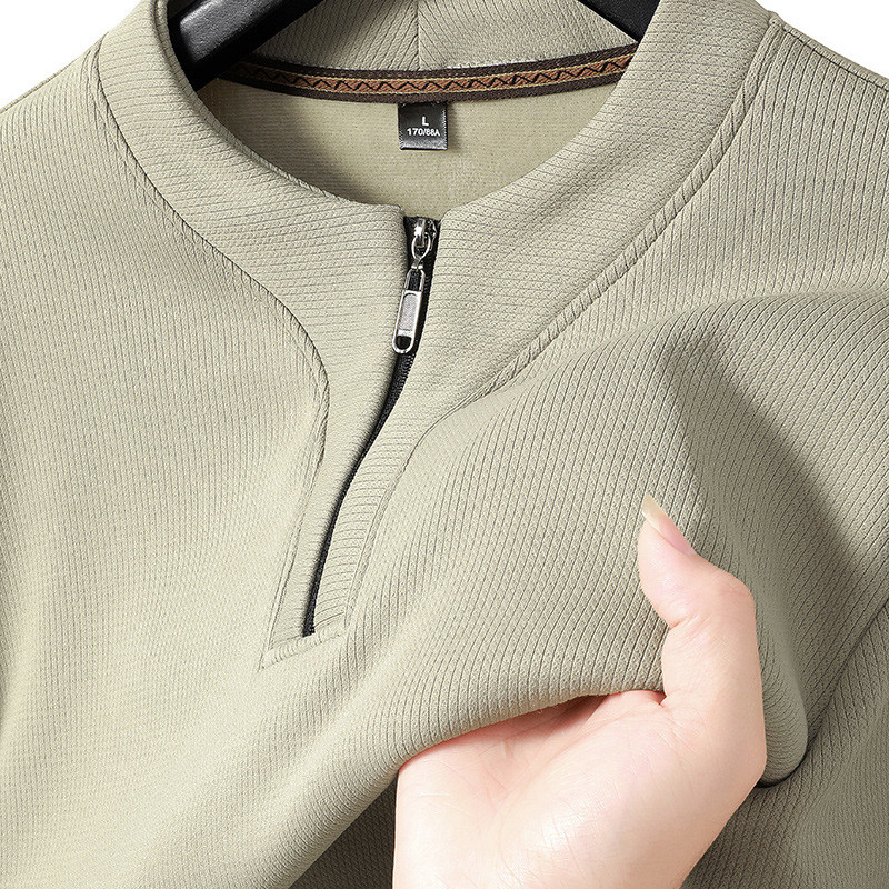 Autumn men's base body-friendly long-sleeve with zipper