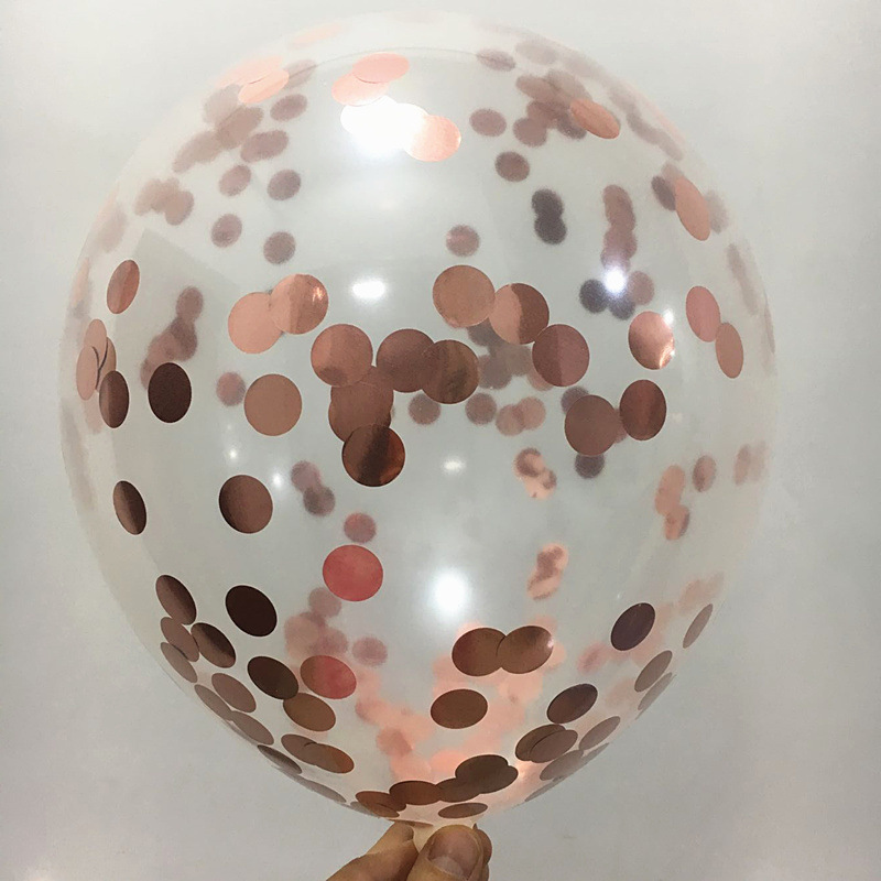Globo Transparente de Lentejuelas de 12 Pulgadas de Látex para Día del Niño y Cumpleaños