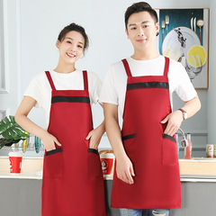 Apron specifically designed for dining—YiGu chef-style, stain-resistant kitchen apron with embroidered LOGO and waist tie, perfect for hotel kitchens, cafes, and restaurants.