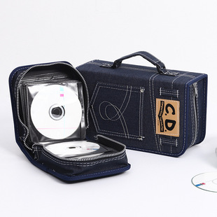 简创大容量CD包加厚牛仔布光盘包碟片盒128片装DVD盒碟片包CD收纳-阿里巴巴