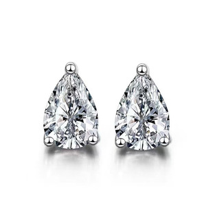 Amazon's Best Selling Simple Classic Marquise Shaped One Carat Moissanite Earrings S925 Silver Plated 18K Earrings for Women