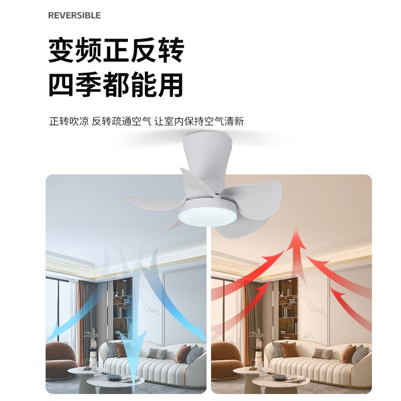 Ventilador de Techo con Luz de ABS y Cobre, Silencioso y Protección Ocular, para Sala de Estar y Dormitorio