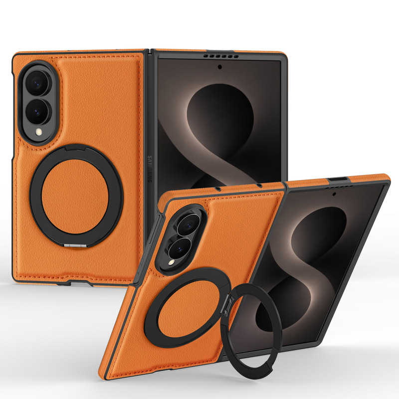 Wide Folding 360-Degree Rotating Stand Suitable for Samsung Zfold8 Phone Case, Yashi Leather Magnetic Business Protective Cover
