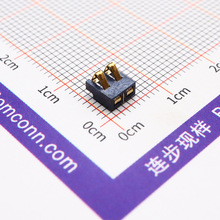 PH2.5正压式2pin弹片电源电池座塑高2.4mm弹片公座连接器SMT卧贴