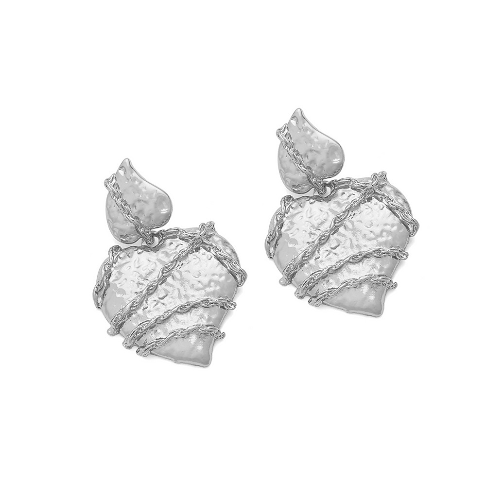 Casual, Sweet Style Casual Sweet Heart Shape Zinc Alloy Plating Drop Earrings For Women's Holiday Daily