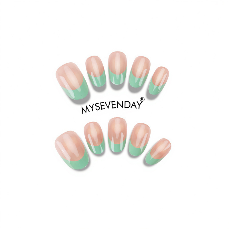 Summer Boutique Nail Art in Purple and Light Lime Colors with French Tips, Fine Glitter, Cat Eye, and Oval Design, High-End Nail Tips Summer Boutique Nail Art in Purple and Light Lime Colors with French Tips, Fine Glitter, Cat Eye, and Oval Design, High-End Nail Tips
