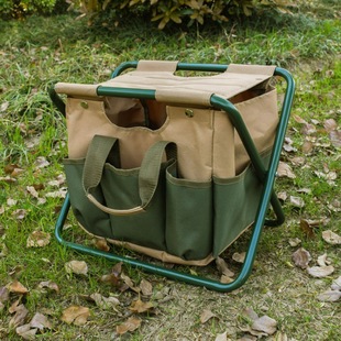 Detachable Garden Tool Folding Stool Garden Tool Storage Bag Gardening Stool Multifunctional