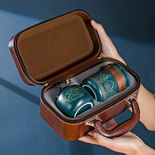 国潮旅行茶具套装 一壶三杯便携式收纳快客杯 实用公司商务伴手礼