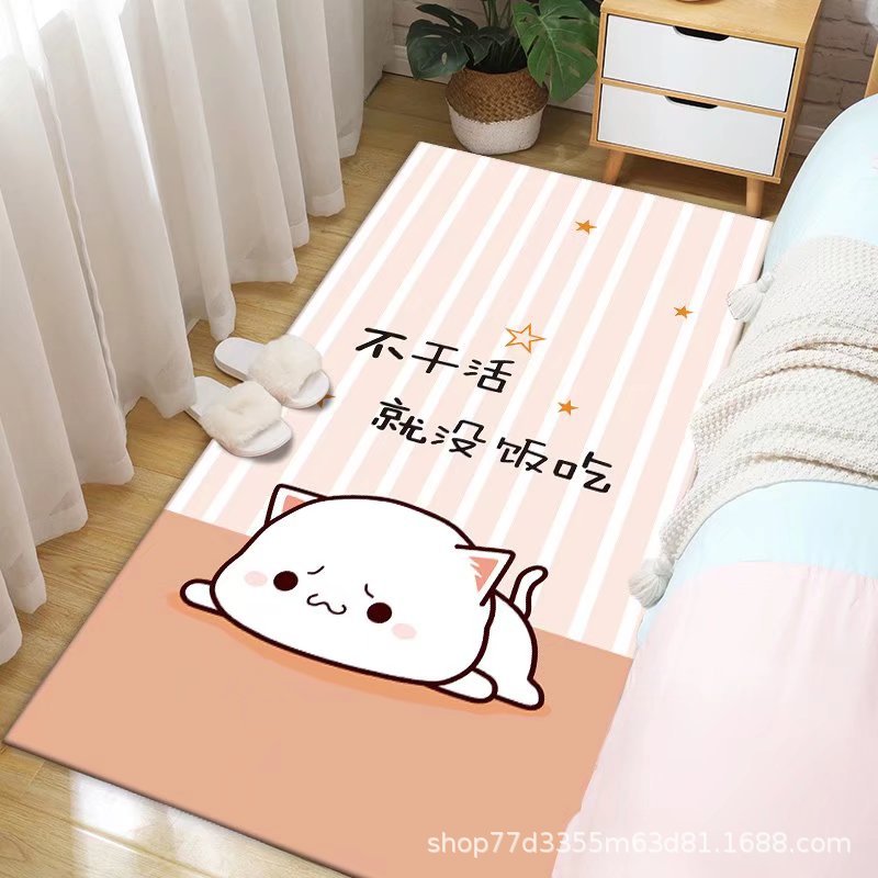 만화 침실 침대 옆 카펫 크리스탈 벨벳 바닥 매트 귀여운 소녀 방 바닥 매트 어린이 방 거실 바닥 매트