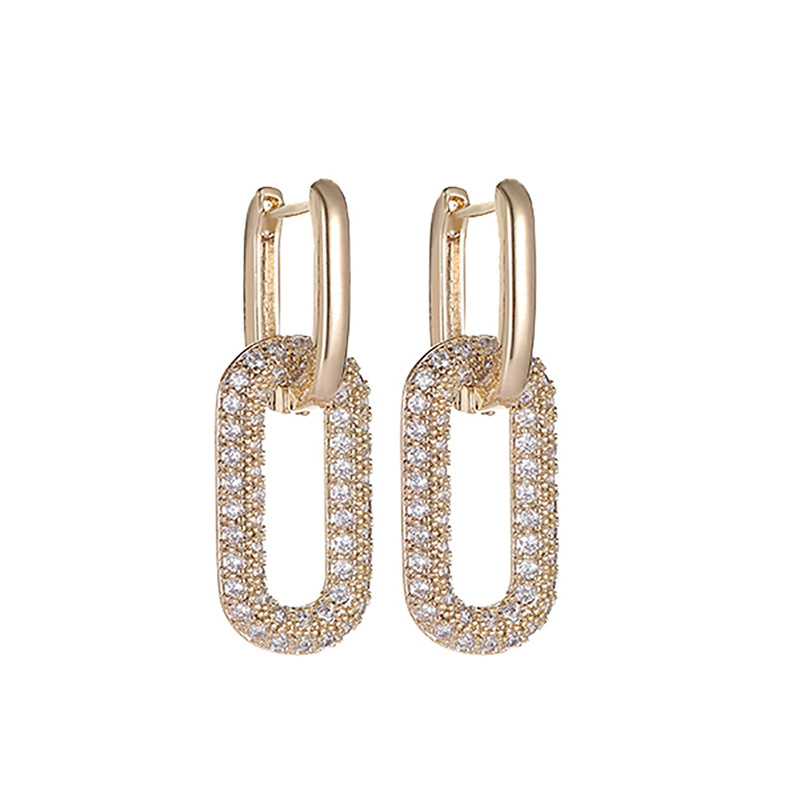Pendientes de clip redondos de metal estilo minimalista chic_voghion.com