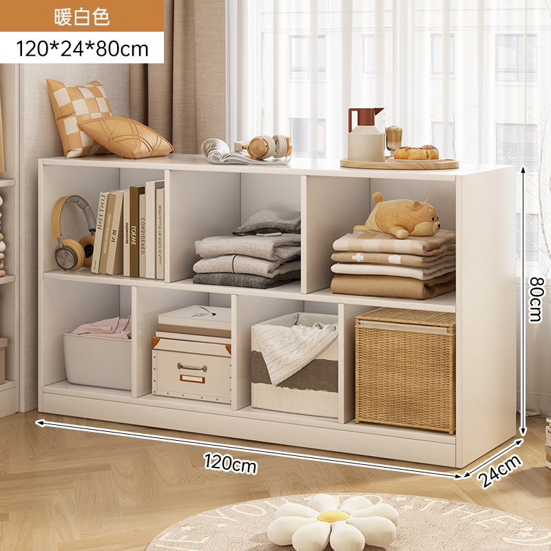 Estante de piso a techo Estante de rejilla Kalek Gabinete de ocho compartimentos Gabinete de partición de borde de cama Librería combinada de jardín de infantes