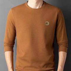 品質の男性の長袖のtシャツの純色の丸首の底のシャツのカジュアルな思いやりの大きいサイズの上着の男性服の1枚の代