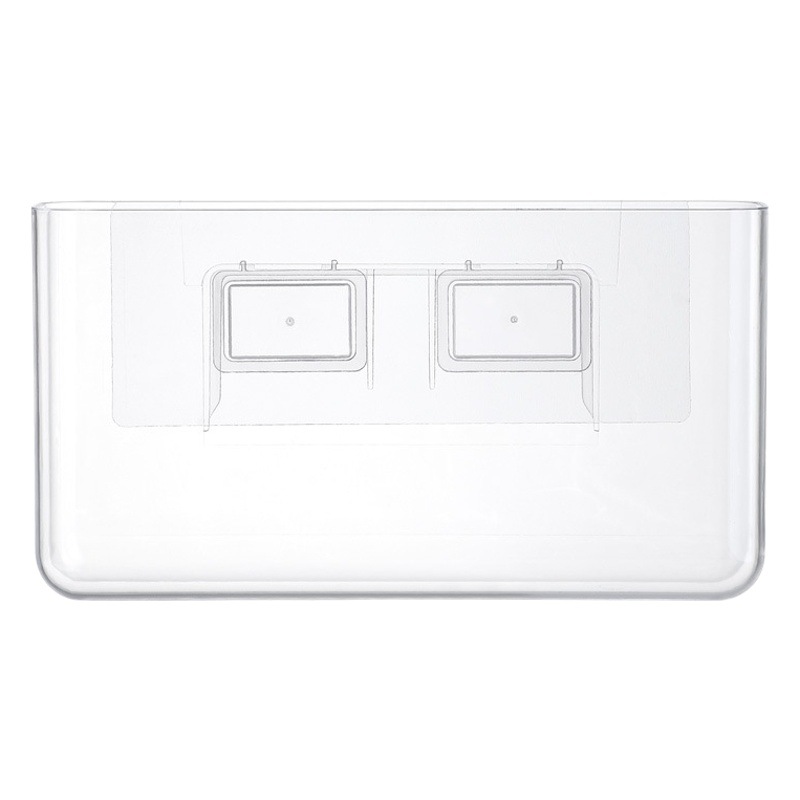 Caja de almacenamiento transparente PS montada en la pared caja de almacenamiento de baño sin perforaciones caja de organización de artículos diversos de la pared de la Sala