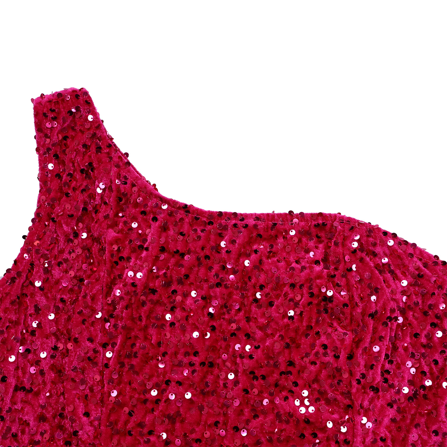Women's Clothing women's summer sexy fashion feather oblique collar banquet dress skirt sequin slit long skirt_voghion.com