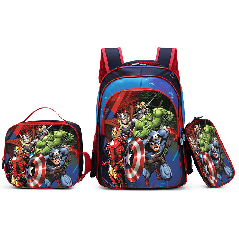 Nuevo Kpop América del Sur 16 pulgadas tres piezas juego de tirón para niños 3D brujas caza mochila de hombro para estudiantes doble espalda