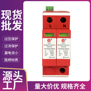 Surge Protector Wholesale 2P Power Lightning Protection Module Household Photovoltaic Lightning Arrester 40Ka Surge Low Voltage Lightning Arrester